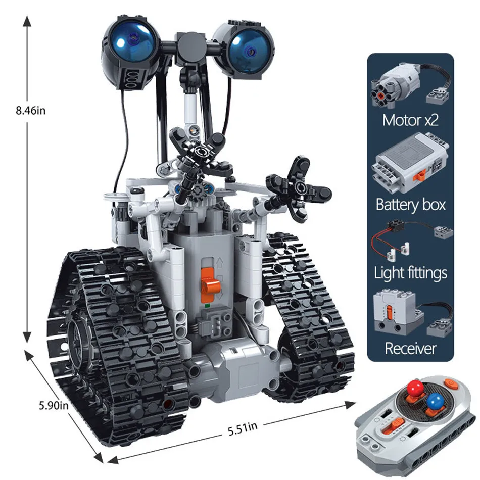 

For ERBO 408pcs City Creative RC Robot Electric Building Blocks Technic Remote Control Intelligent Robot Bricks Toy for Children