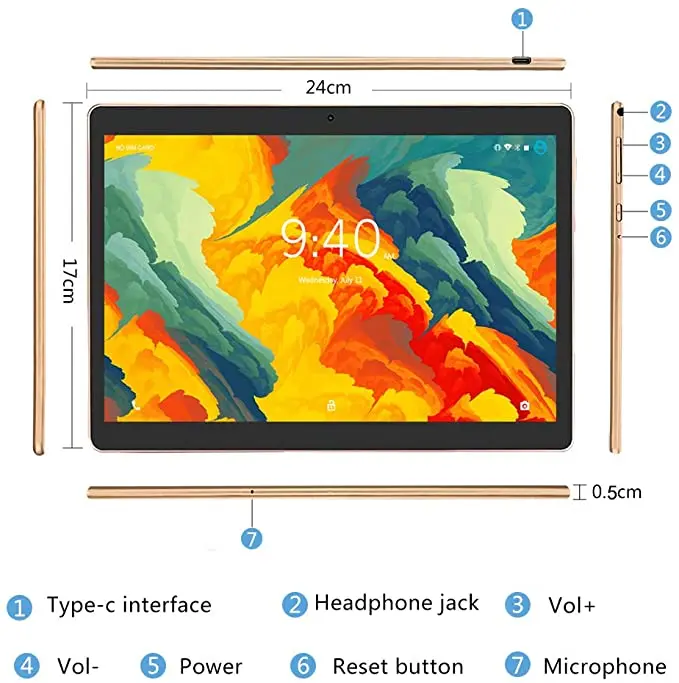 

3 Gifts For YOTOPT BEISTA Dragon Touch YUNTAB KXD ibowin SANNUO TOSICDO K10 K107 K17 (10.1") Android Tablet Cover Case