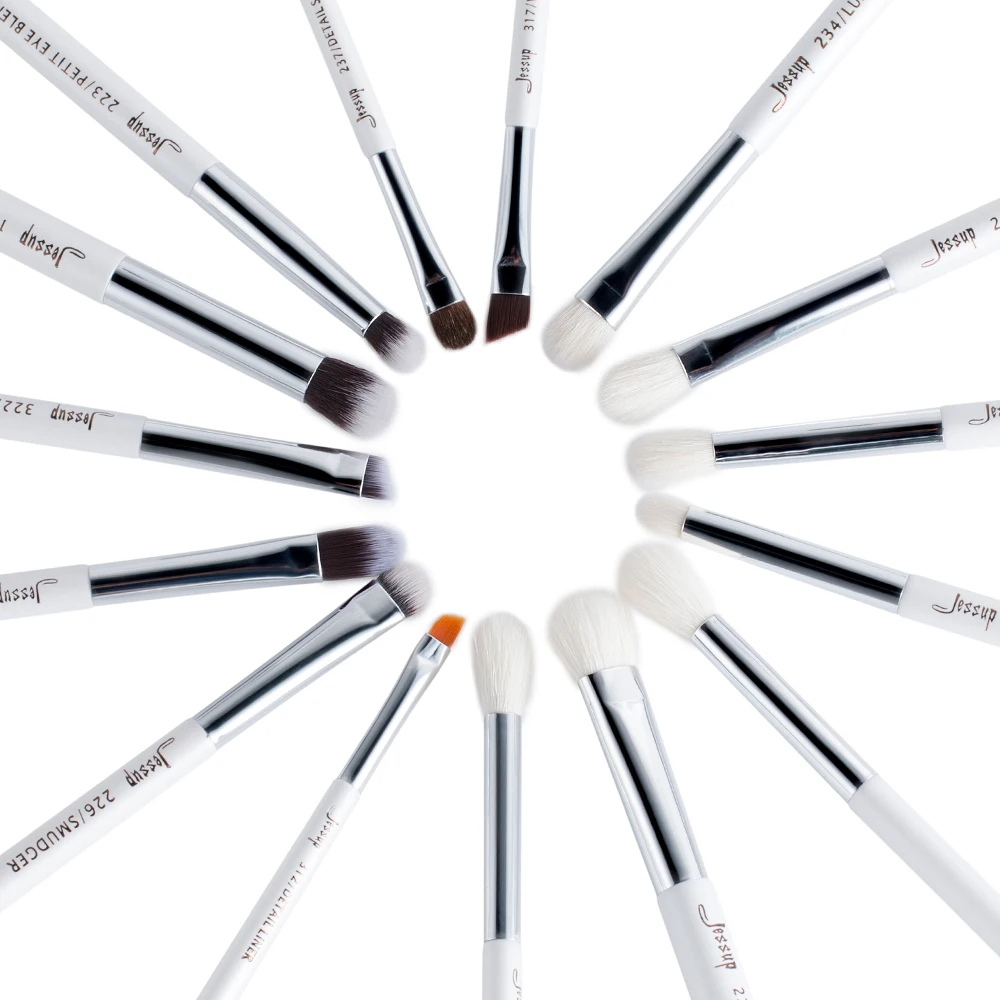 Jessup Eye Brush Профессиональный набор кистей для макияжа Набор бровей подводки 15 шт