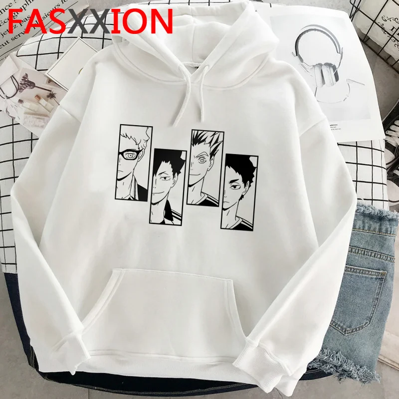 

Haikyuu толстовка с капюшоном с рисунком размера плюс y2k эстетическое мужские кофты с принтом