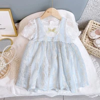 girl clothes kids dresses for 2022 summer lolita style girls children embroidery princess dress girl clothes ball gown 2 7y