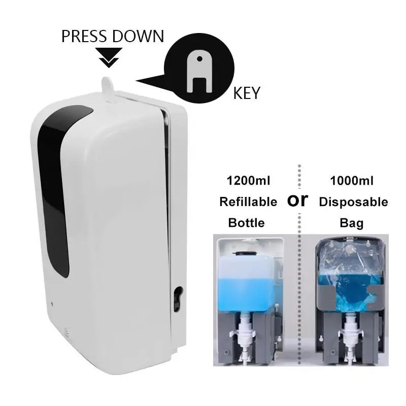 

Automatic Sensor Black Automatic Sensor 1200ml Soap Dispenser Sanitizer