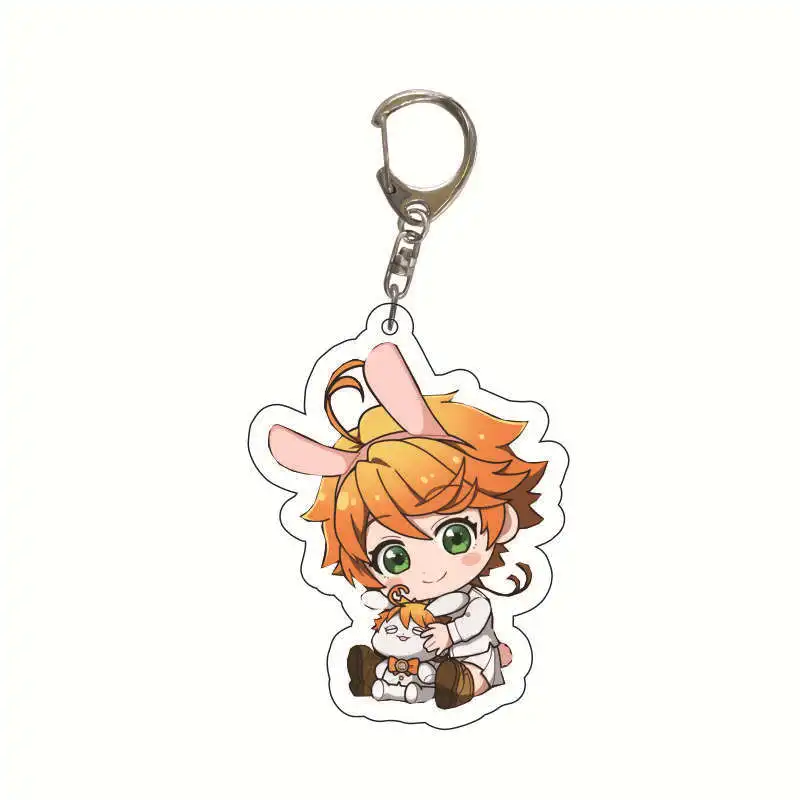 The Promised Neverland Emma Norman Ray Don Gilda Cosplay Acrylic Key Chain Pendant Keyring Prop | Chains