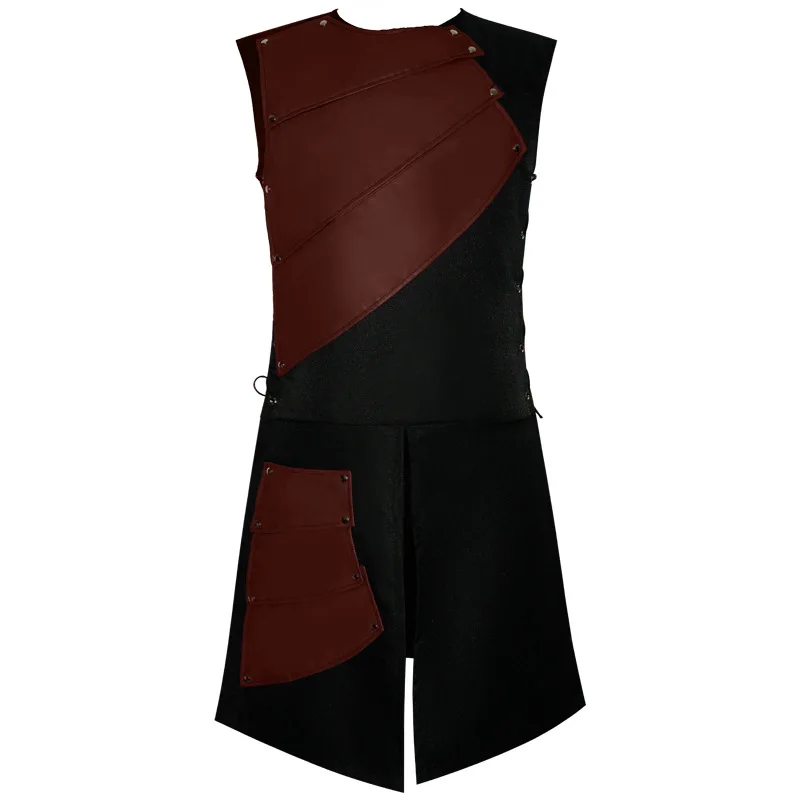 Мужской средневековый Ретро Римский самурайский Арчер пальто Larp Knight Hero Костюм