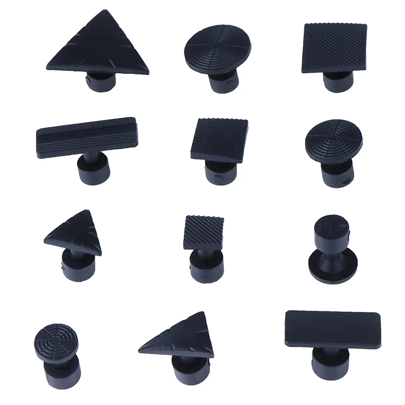 

12pcs Car Body DIY Tool Slices Auto Repair Puller Tabs Fungus Suction Cup Suckers Glue Glue Tabs Paintless Dent Repair Tools