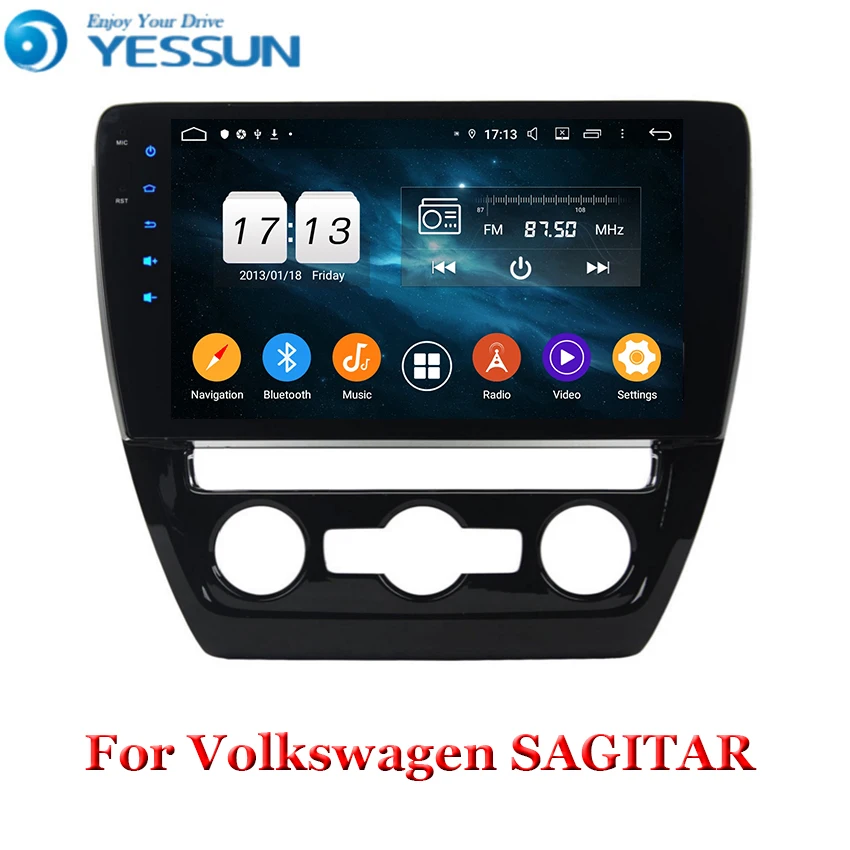 2din Car GPS Radio Multimedia Player For Volkswagen SAGITAR 2012 2013 2014 2015 Android 9 10.1" Wifi Head Unit | Автомобили и