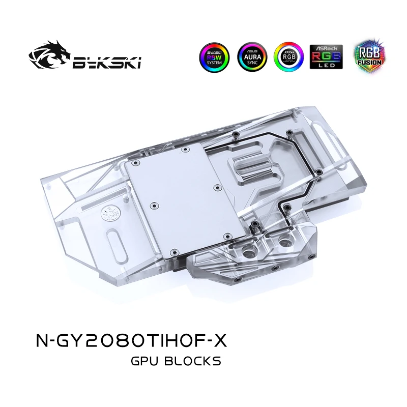 Bykski водный блок для использования Galaxy Geforce RTX 2080TI HOF OC lab/RTX G GPU Cooler водяного