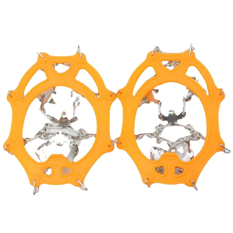 

non-slip mountaineering crampons outdoor ice and snow stainless steel non-slip shoe chain reinforced 19tooth climbing shoe cover