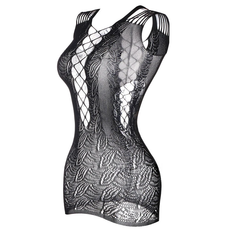 Сексуальное женское нижнее белье Сетчатое кружевное мини платье ночная сорочка