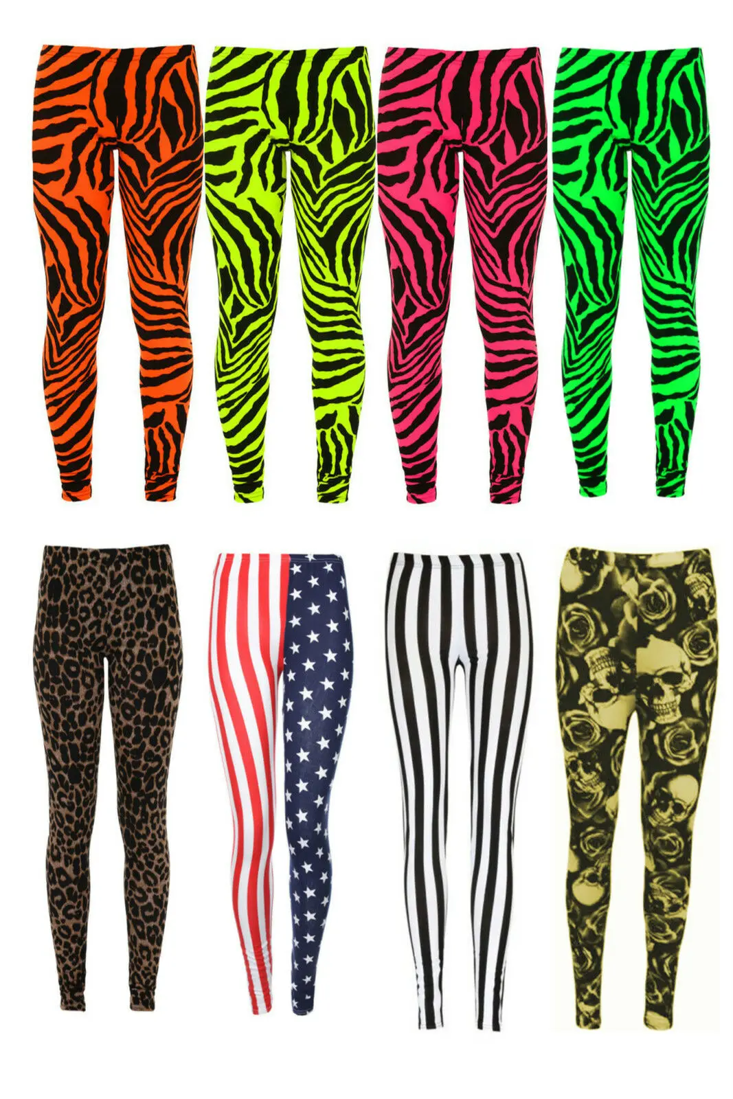 

Женские леггинсы с принтом, флуоресцентные леопардовые полосы в американском стиле, размер XXL, XXXL