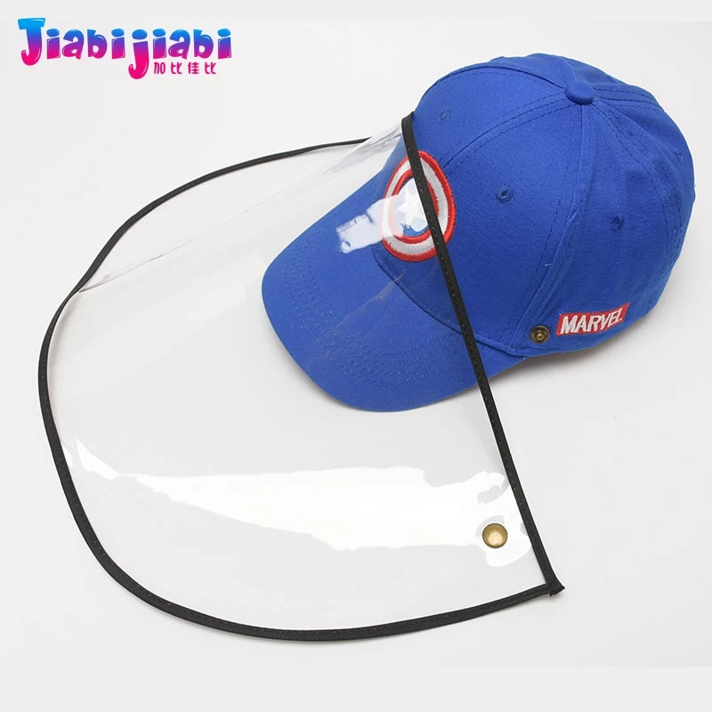 Summer Kids Hat Mask For Anti Virus Face Shield Spitting Protective Facial Transparent Boy Girl Fashionable Hats | Спорт и