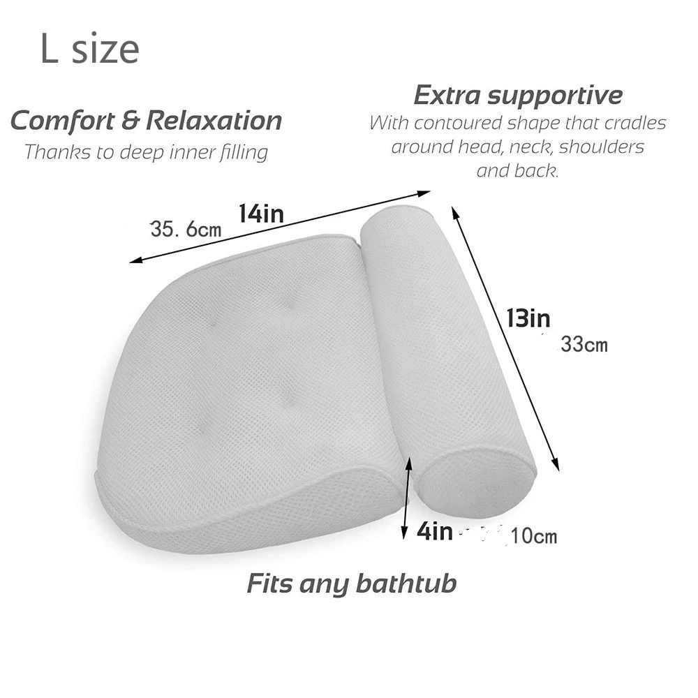 Улучшенная подушка для ванны 3d губка с эффектом памяти нейлоновая сетка головы