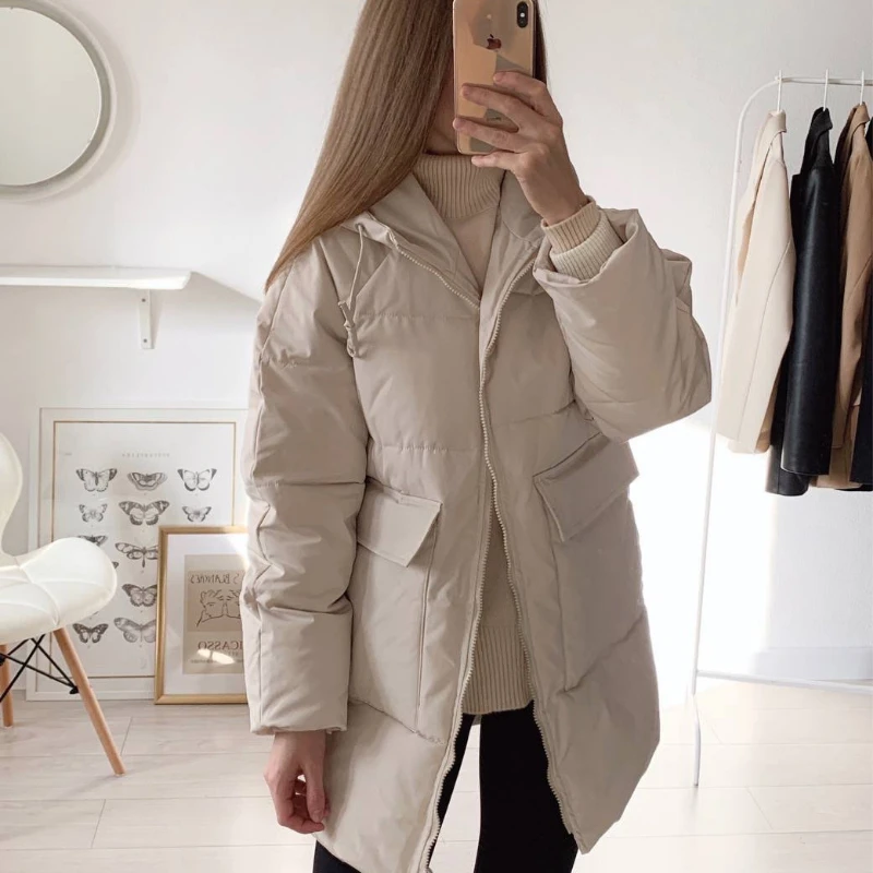 

Broken Code Clearance Network Kapok Yi Female Long Mian Bao Fu 2020 Winter Cotton Loose Coat