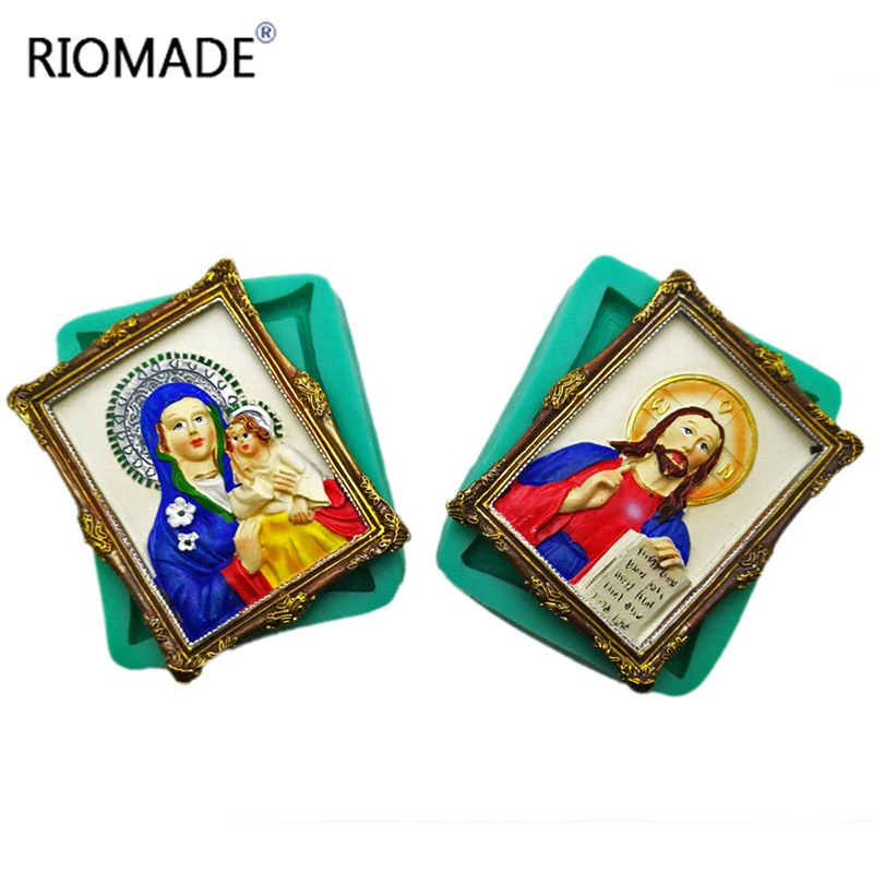 Силиконовые формы Christian Иисус Дева Мария форма для выпечки шоколадного мусса