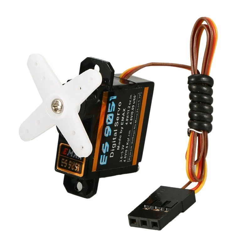 EMAX цифровой пластиковый сервопривод ES9051 4 8 V 0 8Kg для RC Самолет с неподвижным
