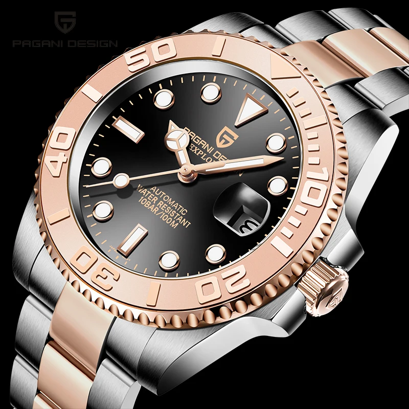 Часы наручные PAGANI Мужские автоматические дизайнерские механические деловые с