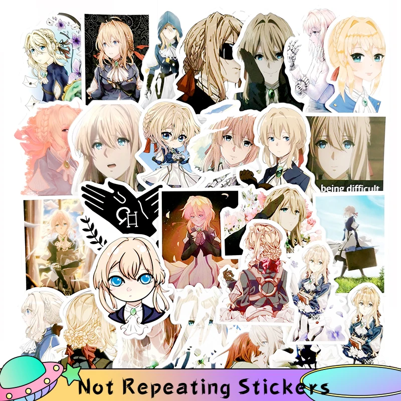 10/50pcs/pack Japanese Anime Violet Evergarden Anime Stickers For DIY Computer Scrapbook Luggage Skateboard Motorcycle Bicycle