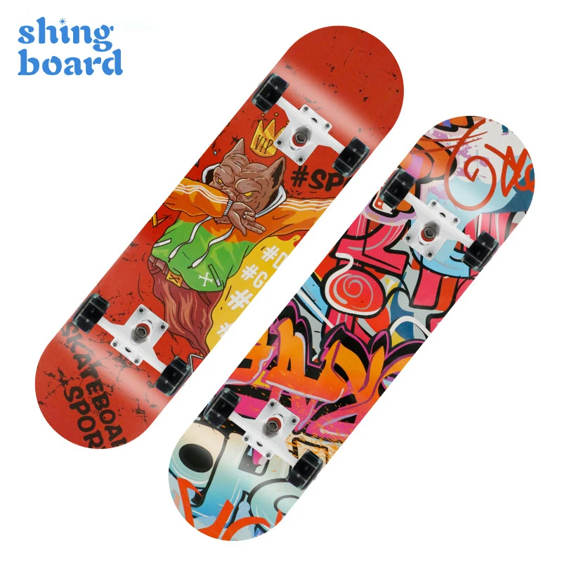 Профессиональный деревянный скейтборд Shingboard с двойным рокером для