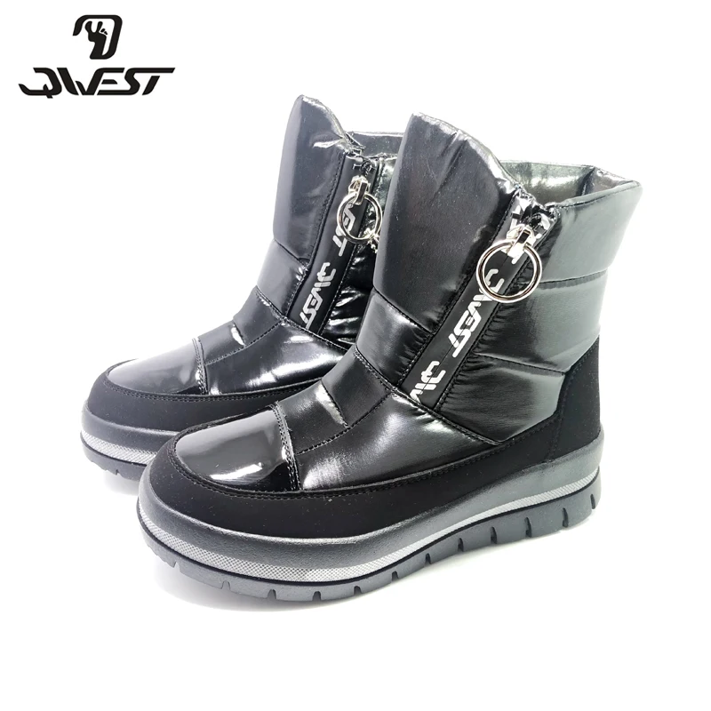 

QWEST Waterproof Wool Keep Warm Winter High Quality Shoes Anti-slip Children Snow Boots for Girls Free Shipping 202D-Z23-2124