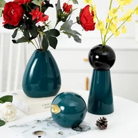 european ceramic green vase hydroponic container irregular flower arrangement living room countertop flower vase home decoration