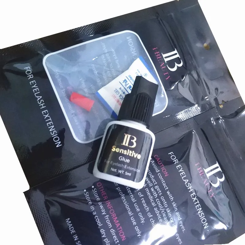 5bottles IB Ibeauty Sensitive Glue Individual Eyelash Extensions Black Cap False eyelash glue 5ml Korea Gift brush | Красота и