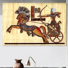 Египетский фон, античные иероглифы, оружие, королева, отдать дань уважения древним элементам Египта, Картина на холсте, декор для стен
