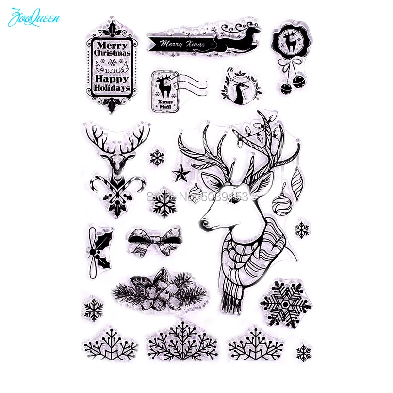 Прозрачный прозрачный штамп Mr Deer для скрапбукинга сделай сам/изготовления
