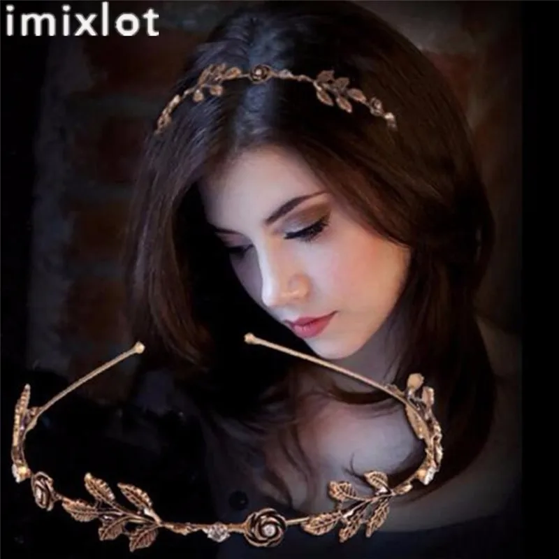 imixlot Fashion Women Lady Leaves Flowers Crystal Head Chain Elegant Jewelry Headbands | Украшения и аксессуары