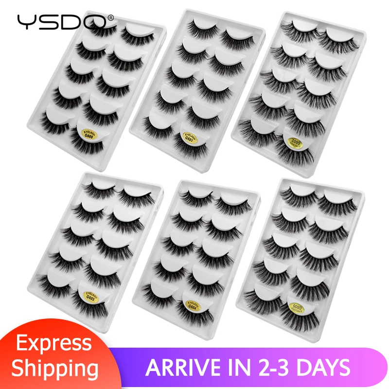 YSDO 5 пар 3d норковые ресницы макияж грубые свободные натуральные длинные