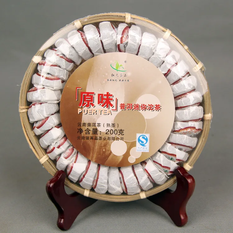 

China Yunnan Original Pu'er Tuo Mini Tuo Cooked Green Food For Health Care
