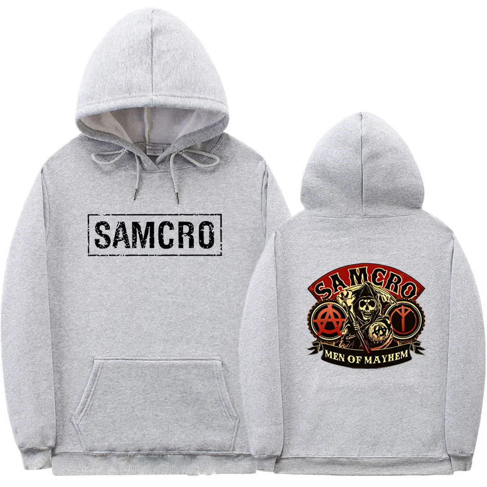 

Sons of Anarchy SAMCRO Double Sided Pull- Over Hoodie Sweatshirt Men/women Fleece Cotton Pullover New Unisex Comfortable Clothes