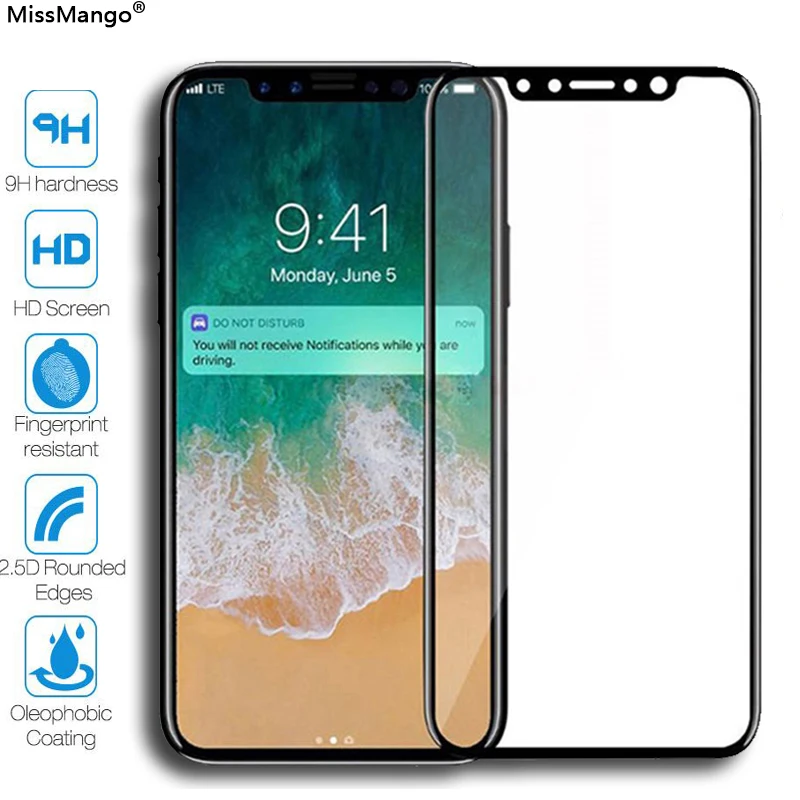 2 шт. Защитное стекло для Apple iPhone XS Max закаленное 11 Pro X XR защита экрана aiPhone на EXR |