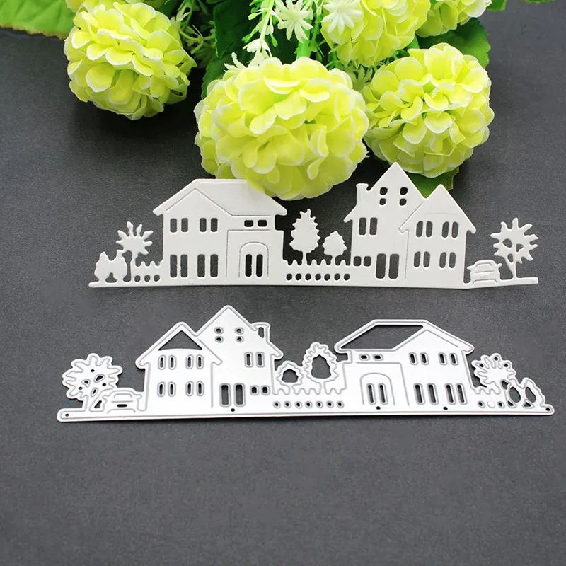 Креативный в форме домика вилла высечка металла штампы Скрап бронь тиснение