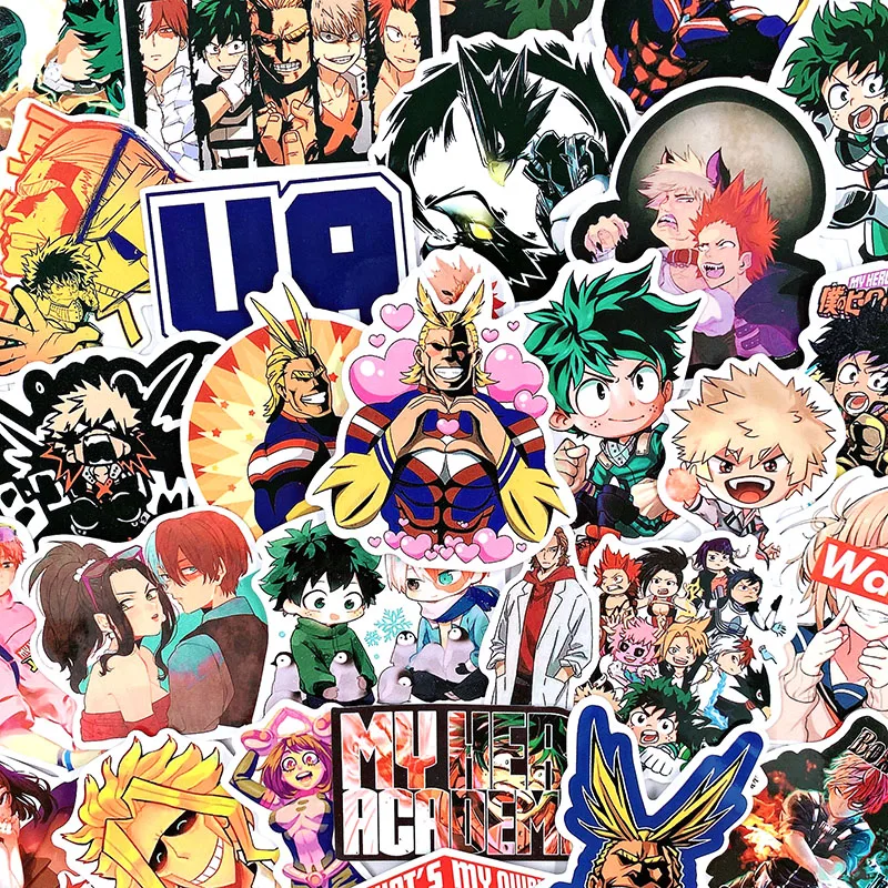 73 шт./лот мой герой Классическая обувь для косплея Аниме наклейки мотоцикла