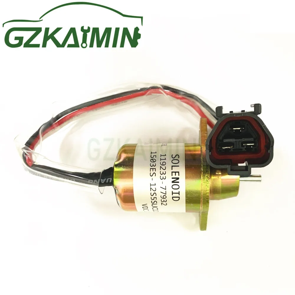 

Fuel ShutOff Solenoid For Yanmar OEM 119233-77932 11923377932 Woodward 1503ES-12S5SUC12S