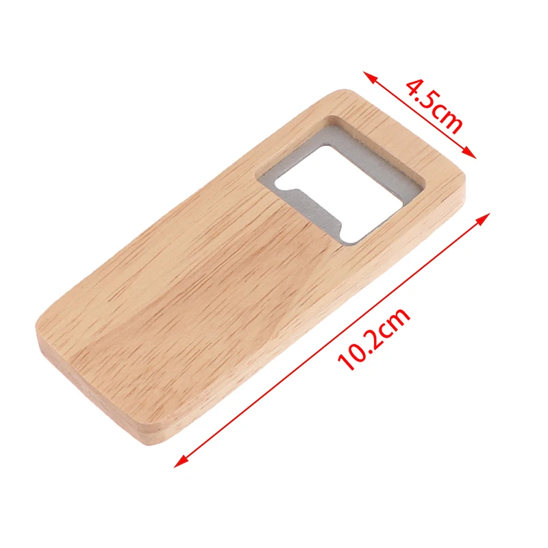 

Bottle Opener Simple Jar Bottle Wrench Wood Multifunction Square-shaped Can Opener Kitchen Tool Wood+stainless Steel Wholesale