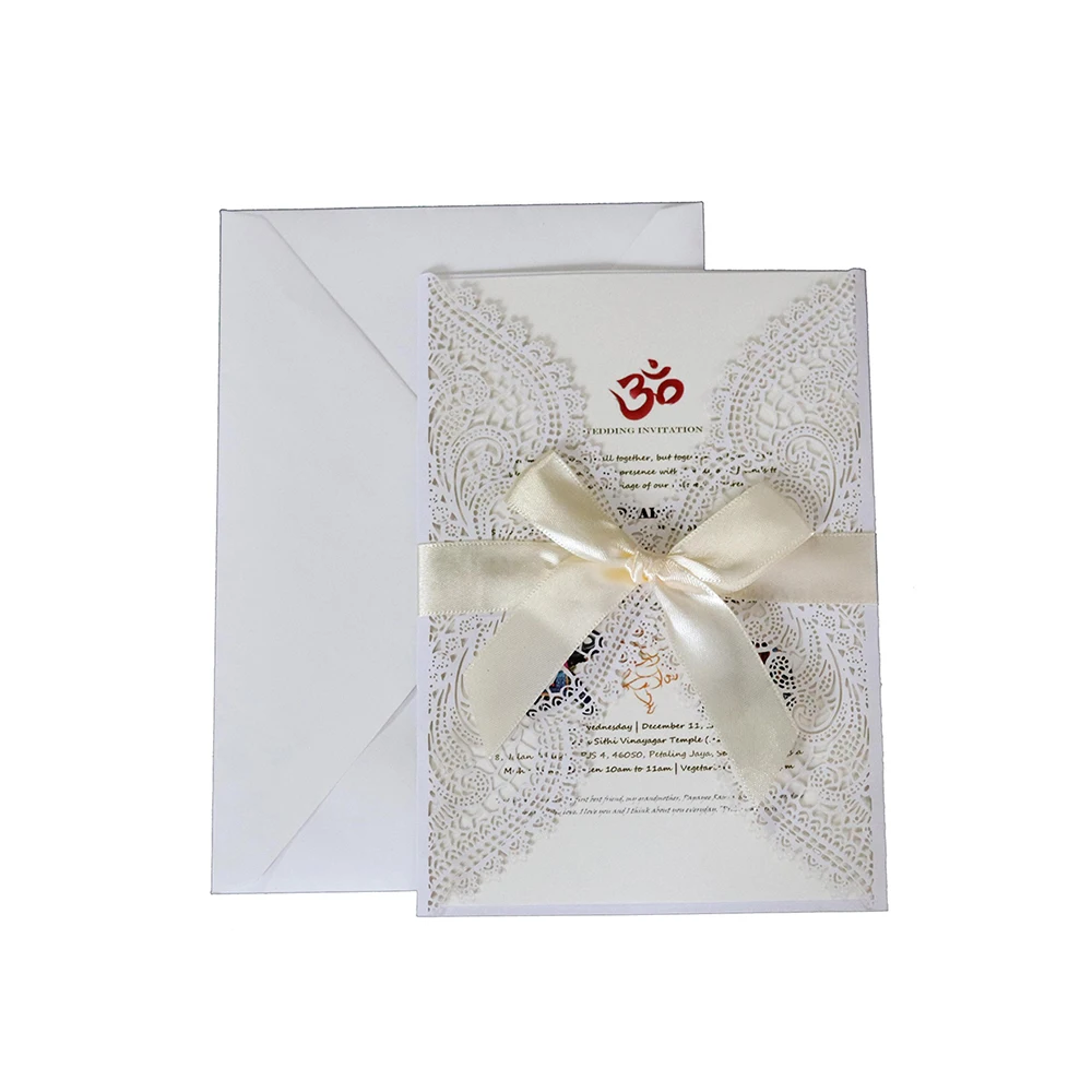 Перламутровая бумажная карточка лазерного процесса полые перламутровые красные