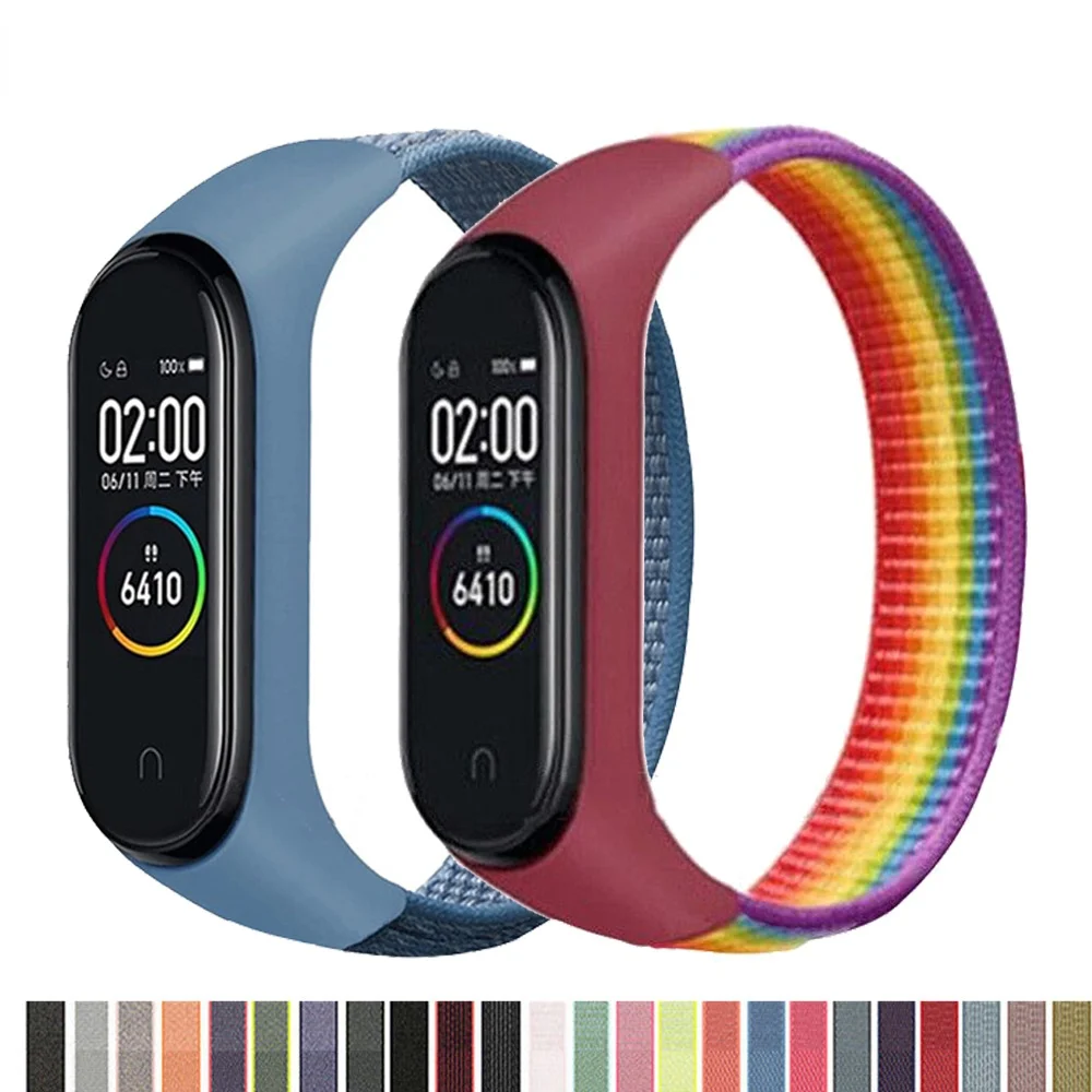

Strap for mi band 5 Bracelet Nylon Sport loop watch Belt correa Strap Miband 5 Wristband for pulsera xiaomi Mi band 4 3 Bracelet
