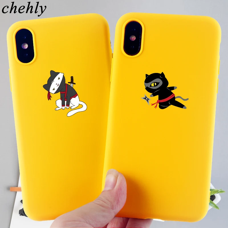 Милый чехол для телефона Minja cat IPhone 6s 7 8 11 Plus Pro X XS MAX XR забавные Чехлы мягкие