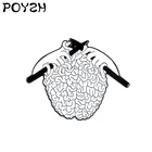 Эмалированная брошь в виде мозга, вязаная черно-белая булавка на лацкан для человеческих органов, интересный значок для рюкзака, Ювелирное Украшение для врача