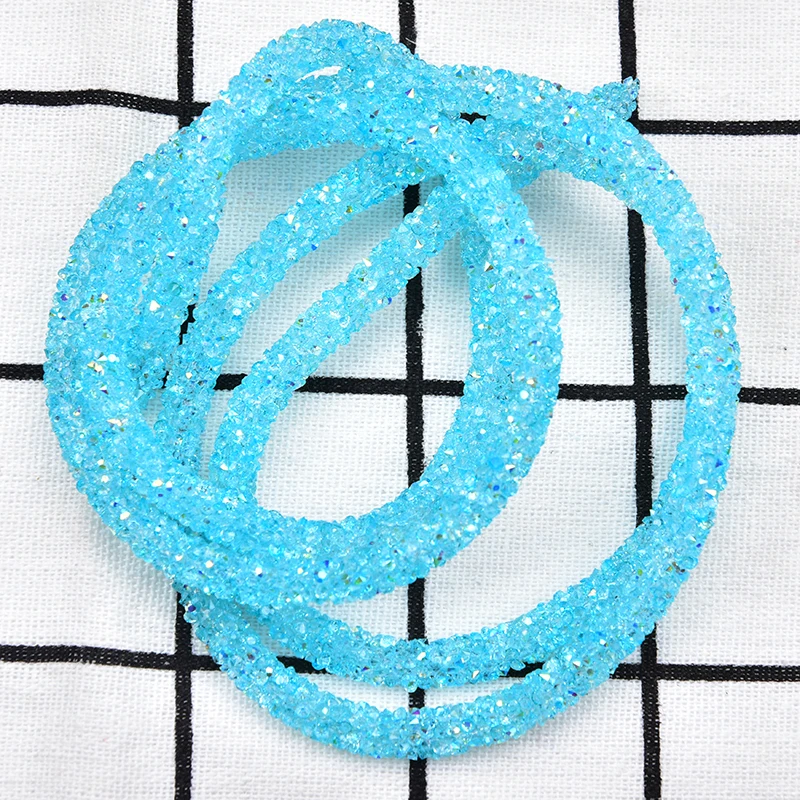 Кристаллический шнур AB Стразы 1 метр свадебная аппликация резиновая трубка для