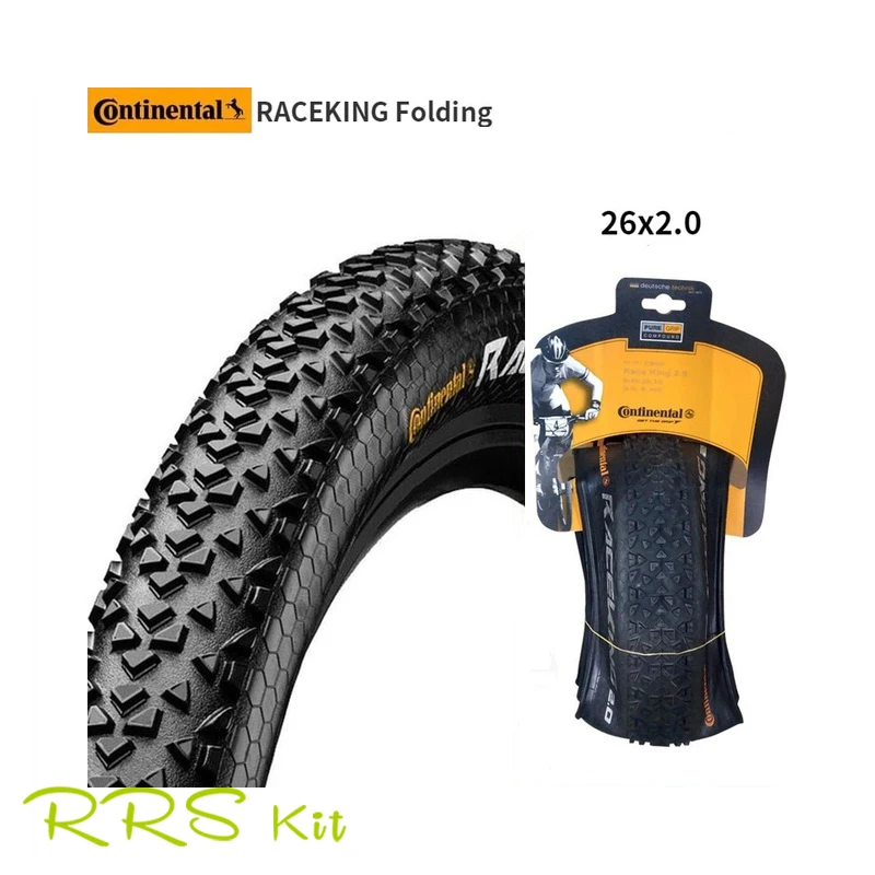 

180TPI Folding Tire Tyre 26X 2.0 German Continental Cross Country Mountain Bike Tire Tire Race King Bicycle Tire Anti Puncture
