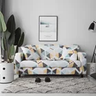 Эластичный чехол для дивана с цветочным принтом, Хлопковое полотенце на диван Нескользящие Чехлы для дивана, полная защита от пыли в гостиную