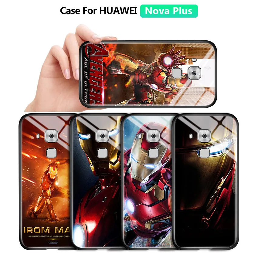 Чехол из закаленного стекла для Huawei Nova Plus Maimang 5 G9 plus Marvel Avenger Superhero Ironman с