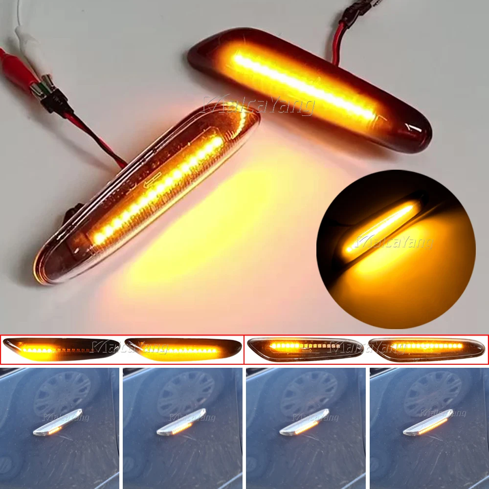 

2pcs for BMW Led Dynamic Side Marker Turn Signal Light Sequential Blinker Light for E90 E91 E92 E93 E60 E87 E82 E46 Error Free