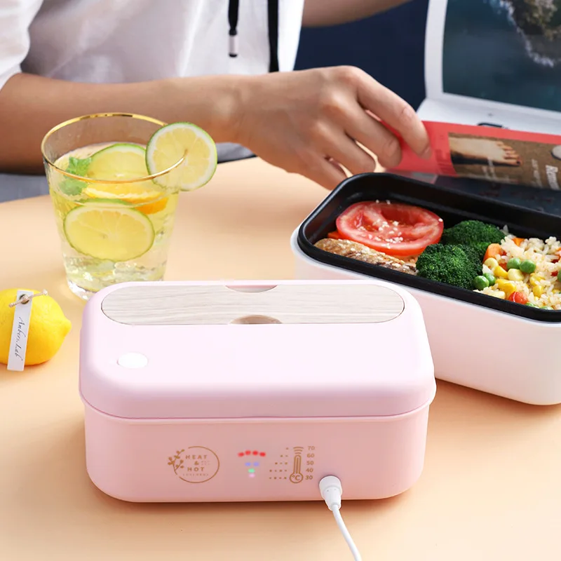 

304 Stainless Steel Kids Lunch Box for School Electric Heating Food Container Storage Kids Bento Box Warmer Food Eco Friendly