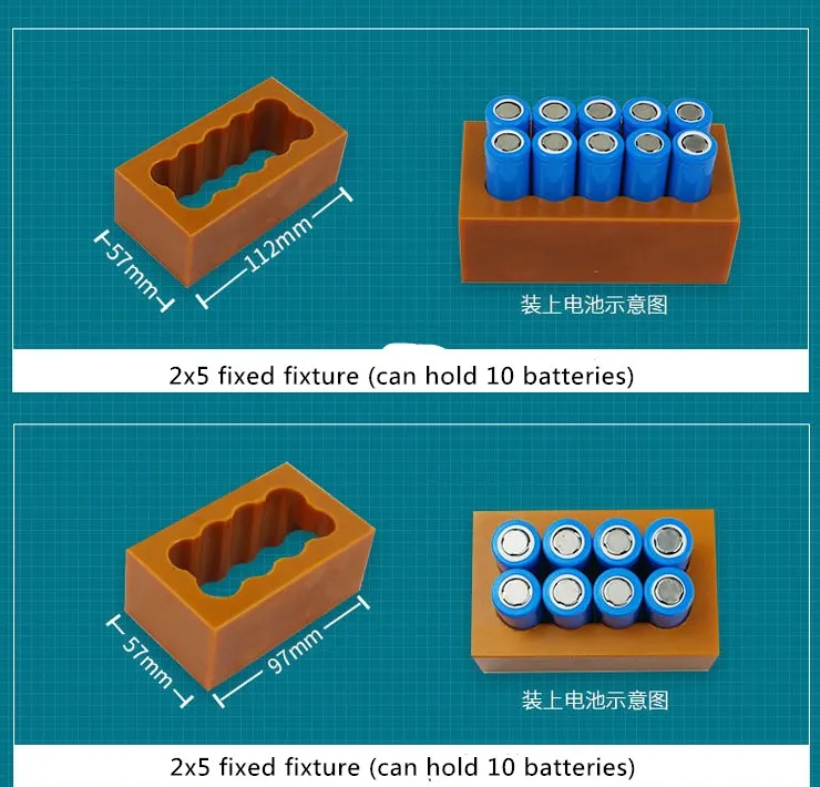 18650 Однорядный фиксированный двухсторонний блок литиевых батарей для точечной