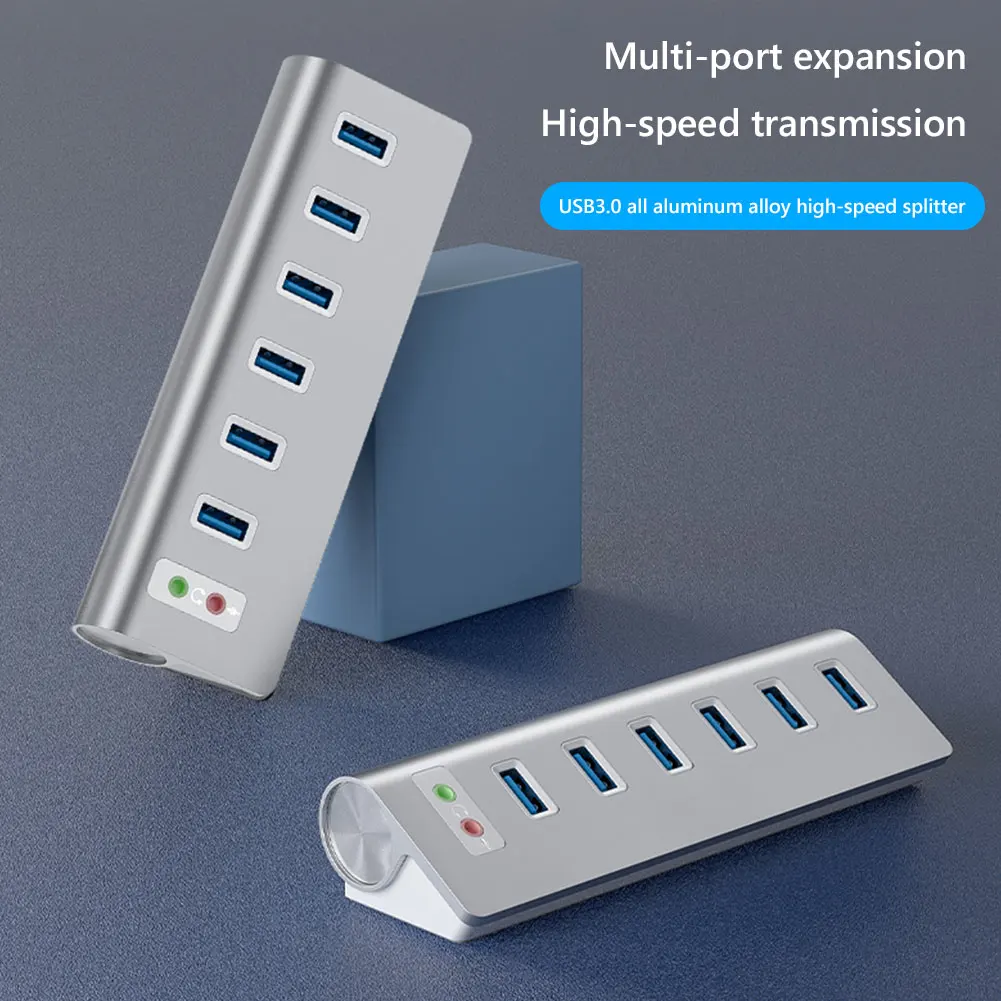 

USB-C HUB USB3.0 Aluminum 5Gbps High Speed Splitter 5 Ports Expander Audio HUB Microphone Adapter Dock For MAC Wins For Laptop