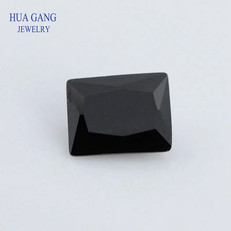 Black Nano Stone Rectangle Shape Synthetic Gems For Jewelry Making 2x3mm-8x10mm Free Shipping