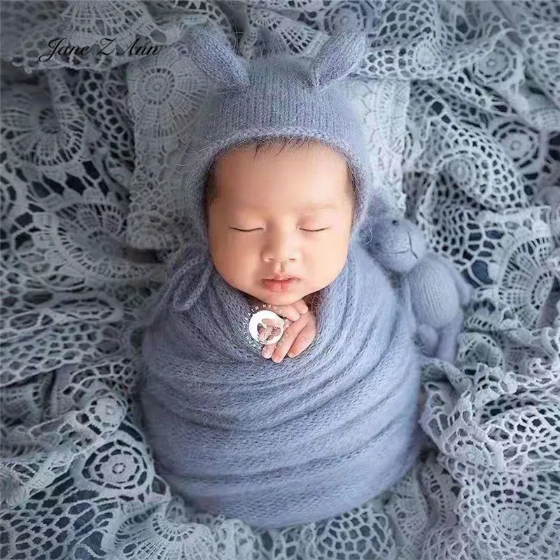 

New photo studio hollow background cloth+ pillow baby photo prop lace fabric blanket 80X120cm newborn photography props